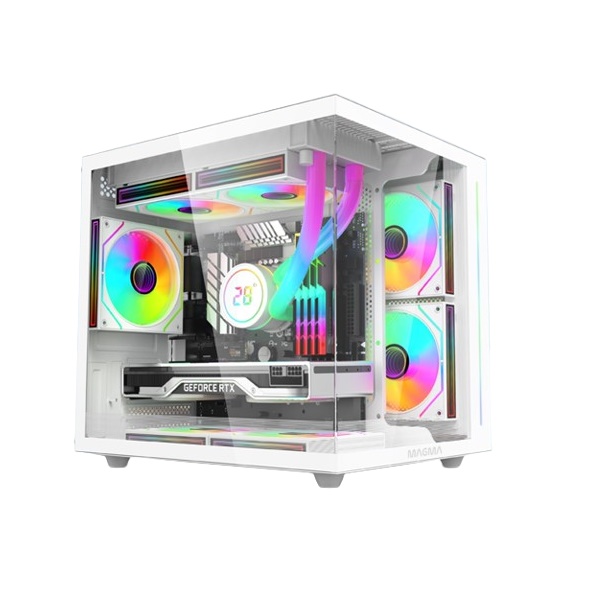 CASE MAGMA V900 5FANS ARGB WHITE